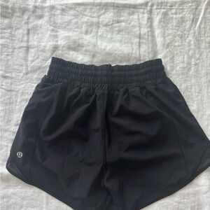 Lululemon Black Hottie Hot Shorts 4” High Rise - Lightweight Breathable